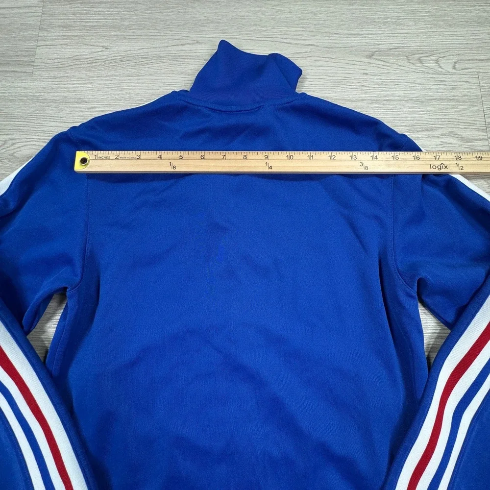 Adidas Originals Men's Track Jacket Blue White 3-Stripe Full Zip XS Retro